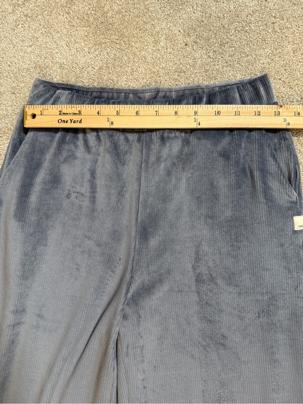 Comfort Wide-Leg Velvet Pants - Blue/Grey - Vuori - Picture 4 of 12